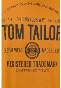Tom Tailor - Longsleeve bawełniany. Okazja: na co dzień. Kolor: pomarańczowy. Materiał: bawełna. Długość rękawa: długi rękaw. Wzór: nadruk. Styl: casual #5