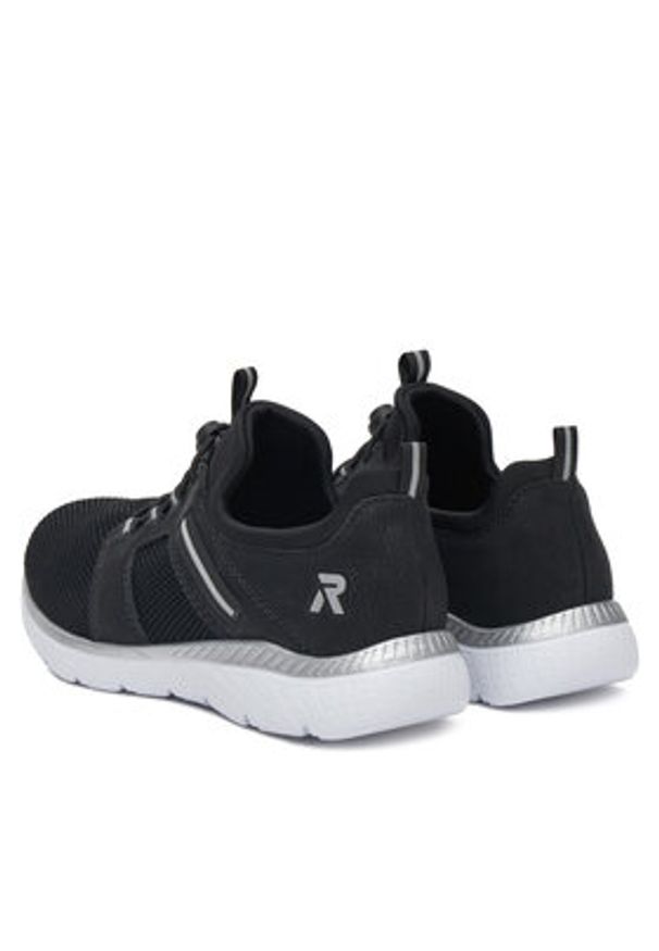 Rieker Sneakersy M5065-00 Czarny. Kolor: czarny. Materiał: materiał