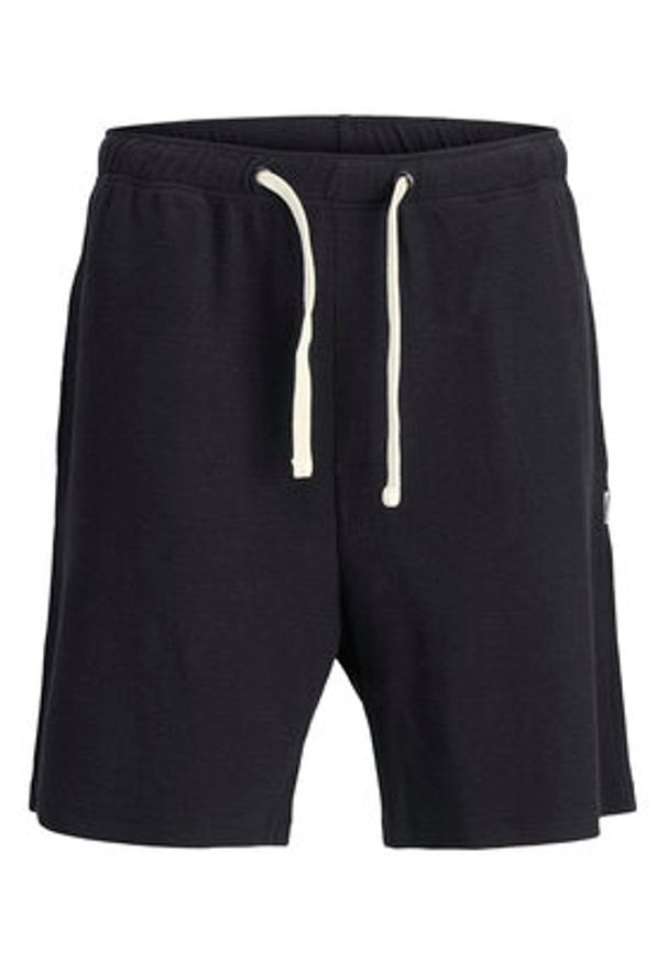 Jack & Jones - Jack&Jones Komplet polo i spodenki Slington 12281841 Czarny Relaxed Fit. Kolor: czarny. Materiał: bawełna