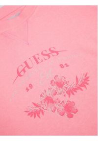Guess Bluza Neon W3GQ20 KBQH0 Różowy Relaxed Fit. Kolor: różowy. Materiał: bawełna, syntetyk #8