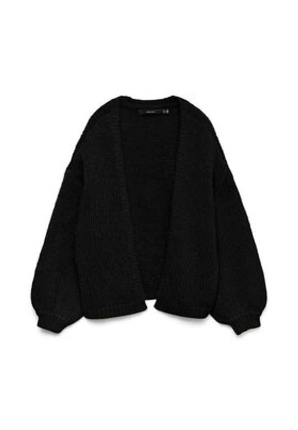 Vero Moda Kardigan Maybe 10273101 Czarny Oversize. Kolor: czarny. Materiał: syntetyk
