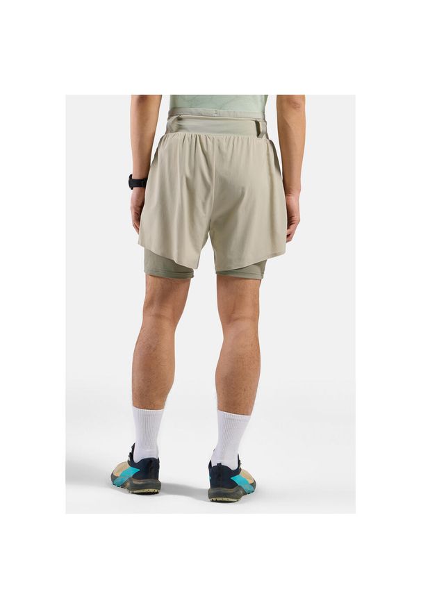 Spodenki męskie Odlo X-ALP TRAIL 6 INCH 2-in-1 short. Kolor: biały. Sport: turystyka piesza