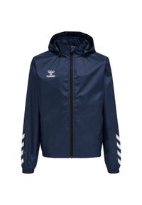 Kurtka do piłki nożnej dla dzieci Hummel Core XK Kids Spray Jacket. Kolor: niebieski