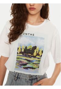 Munthe T-Shirt Silane 244110024460 Biały Regular Fit. Kolor: biały. Materiał: bawełna