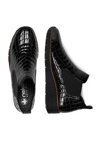 Rieker Sztyblety 53794-01 Czarny. Kolor: czarny. Materiał: lakier, skóra #5