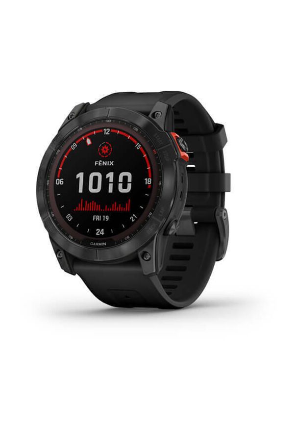 GARMIN - Zegarek Garmin Fenix 7X Solar. Kolor: czarny, szary, wielokolorowy. Styl: sportowy