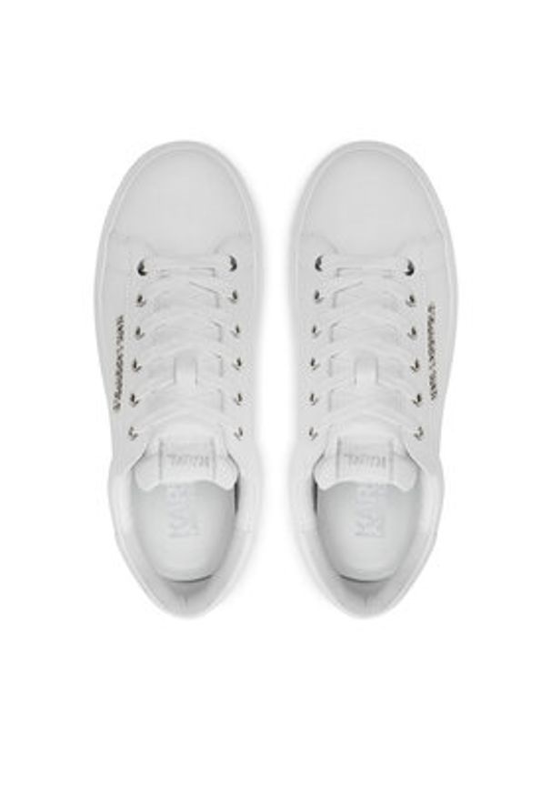 Karl Lagerfeld - KARL LAGERFELD Sneakersy KL52575N Biały. Kolor: biały. Materiał: skóra