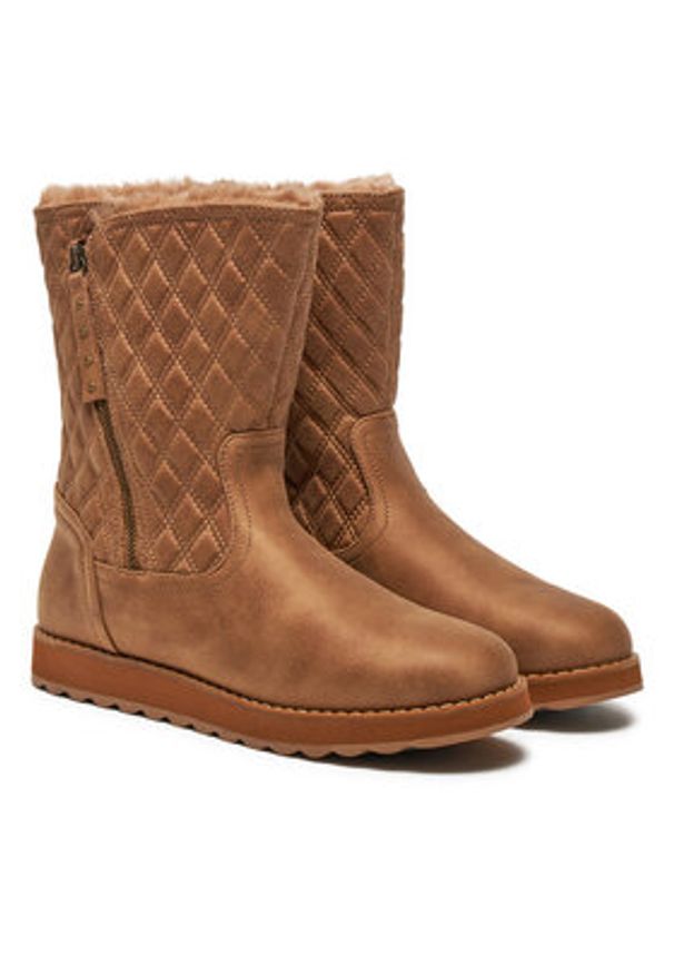 skechers - Skechers Botki Morning Walks 167675/CSNT Brązowy. Kolor: brązowy. Materiał: materiał