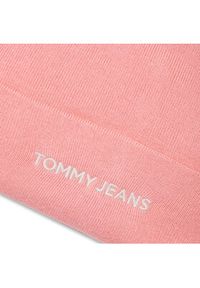 Tommy Jeans Czapka Tjw Linear Logo Beanie AW0AW15843 Różowy. Kolor: różowy. Materiał: materiał #3