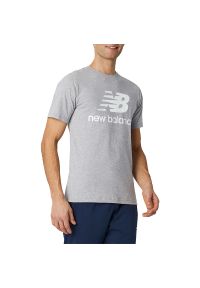 Koszulka New Balance MT01575AG - szara. Kolor: szary. Materiał: bawełna. Długość rękawa: krótki rękaw. Długość: krótkie
