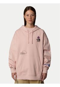 The North Face Bluza Unisex Mountain Cleanup NF0A8C2V Różowy Oversize. Kolor: różowy. Materiał: bawełna