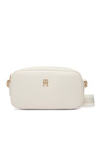 TOMMY HILFIGER - Tommy Hilfiger Torebka Th Essential Camera Bag AW0AW18370 Beżowy. Kolor: beżowy. Materiał: skórzane #1