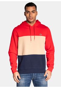 Bluza męska czerwona Lacoste Sport Hoodie SH6900.1FU. Kolor: czerwony. Materiał: materiał. Styl: sportowy