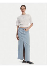 Guess Jeans Spódnica jeansowa W6GD52 D7902 Niebieski Regular Fit. Kolor: niebieski. Materiał: lyocell #3