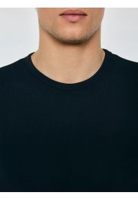 Big-Star - Koszulka męska slim z bawełny supima granatowa Supiclassic 403. Kolor: niebieski. Materiał: bawełna #2