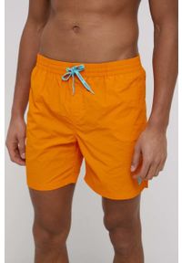 Guess szorty kąpielowe kolor pomarańczowy. Kolor: pomarańczowy. Materiał: materiał #3