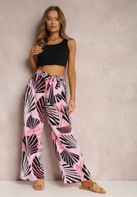 Renee - Różowe Spodnie Harmyse. Stan: podwyższony. Kolor: różowy. Materiał: tkanina #1