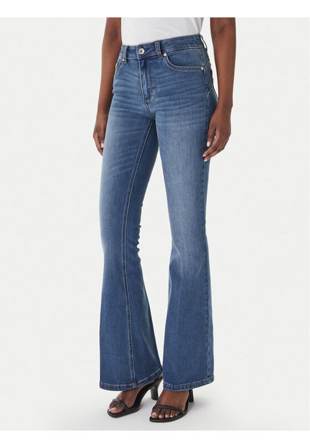 Liu Jo Jeansy UA6015 D0318 Granatowy Flare Fit. Kolor: niebieski