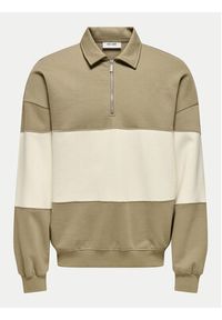 Only & Sons Bluza Byorn 22031400 Beżowy Oversize. Kolor: beżowy. Materiał: bawełna #4