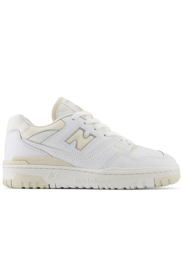 Buty New Balance BBW550BK - białe. Okazja: na co dzień. Kolor: biały. Materiał: materiał, skóra, syntetyk, guma. Szerokość cholewki: normalna. Sport: koszykówka