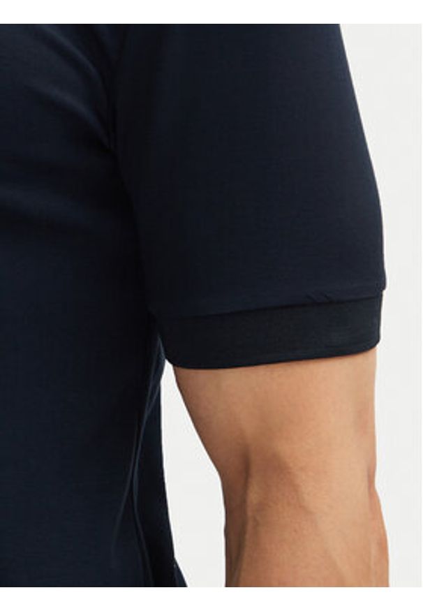 EA7 Emporio Armani Polo 7M000300 AF13739 UB102 Granatowy Slim Fit. Typ kołnierza: polo. Kolor: niebieski. Materiał: wiskoza