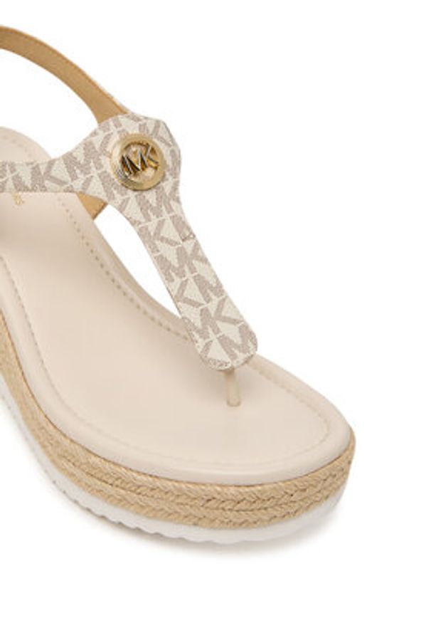 MICHAEL Michael Kors Espadryle Val Thong Wedge 40S6VAMS1B Écru. Kolor: kremowy. Materiał: skóra