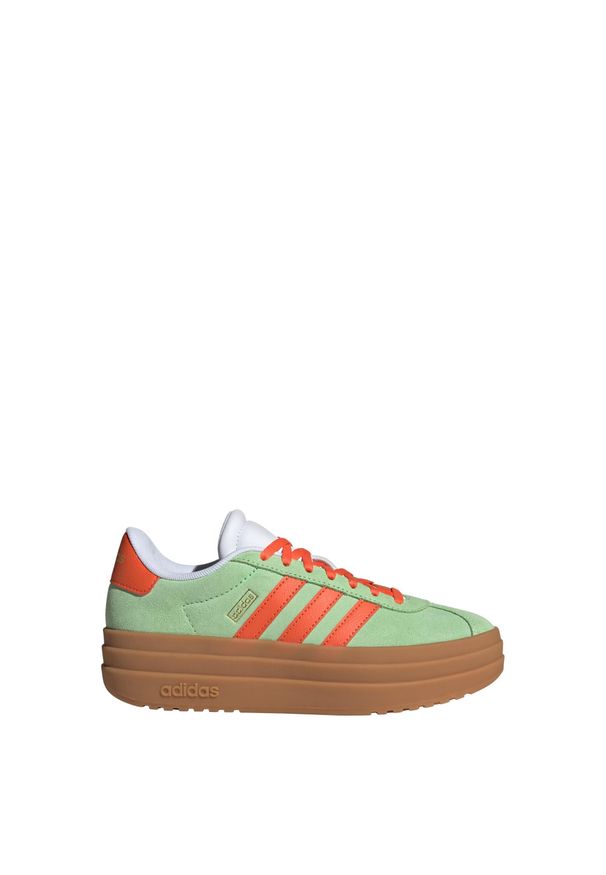 Adidas - Buty VL Court Bold Lifestyle Kids. Kolor: pomarańczowy, biały, wielokolorowy, zielony