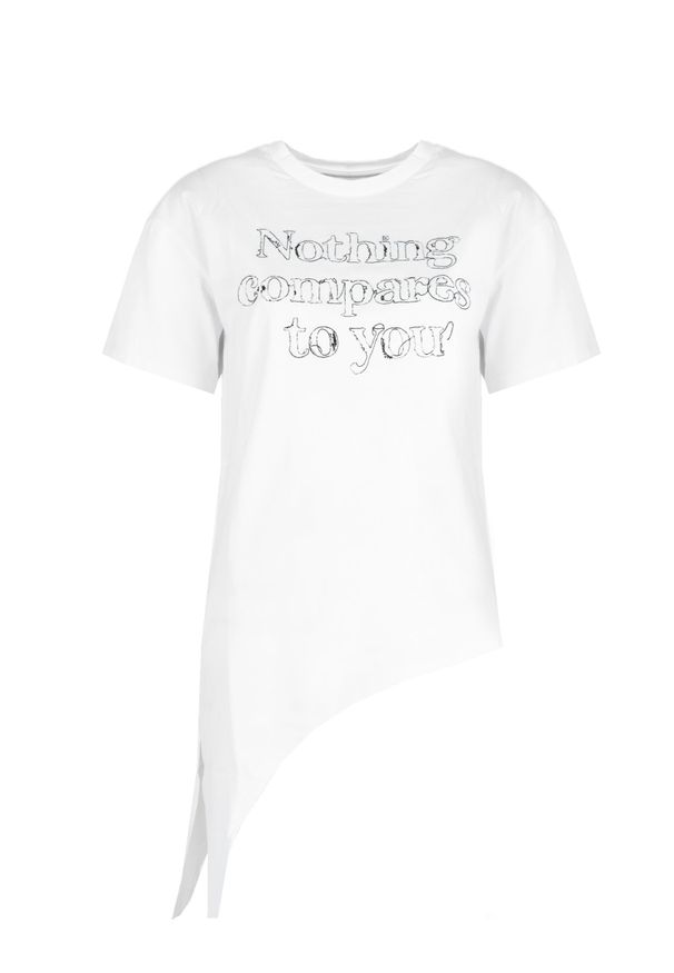 Silvian Heach T-Shirt | GPP23020TS | Kobieta | Biały. Okazja: na co dzień. Kolor: biały. Materiał: bawełna. Długość rękawa: krótki rękaw. Długość: krótkie. Wzór: napisy. Styl: casual
