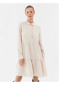 Vero Moda Sukienka codzienna Inge 10293730 Beżowy Regular Fit. Okazja: na co dzień. Kolor: beżowy. Materiał: syntetyk. Typ sukienki: proste. Styl: casual