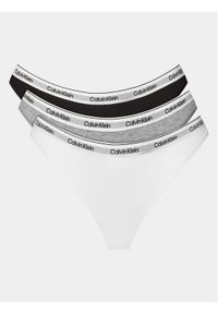 Calvin Klein Underwear Komplet 3 par stringów 000QD5209E Kolorowy. Materiał: bawełna. Wzór: kolorowy #1