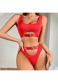 Intica - Komplet bielizny z wycięciami i ozdobnymi zapięciami Gustine. Kolor: czarny. Materiał: tkanina #2