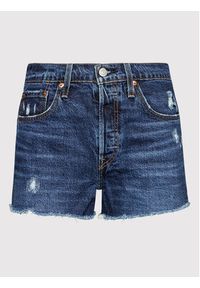 Levi's® Szorty jeansowe 501® Original 56327_1 Granatowy Slim Fit. Kolor: niebieski. Materiał: jeans, bawełna