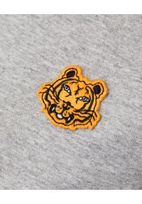 Kenzo - KENZO - Szara koszulka z tygrysem. Okazja: na co dzień. Kolor: szary. Materiał: bawełna. Wzór: aplikacja. Styl: casual, sportowy #4