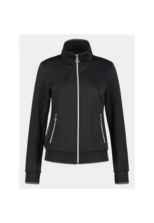 LUHTA - Sweter damski Luhta Illinsaari. Typ kołnierza: polo. Kolor: czarny. Materiał: polar. Sport: turystyka piesza