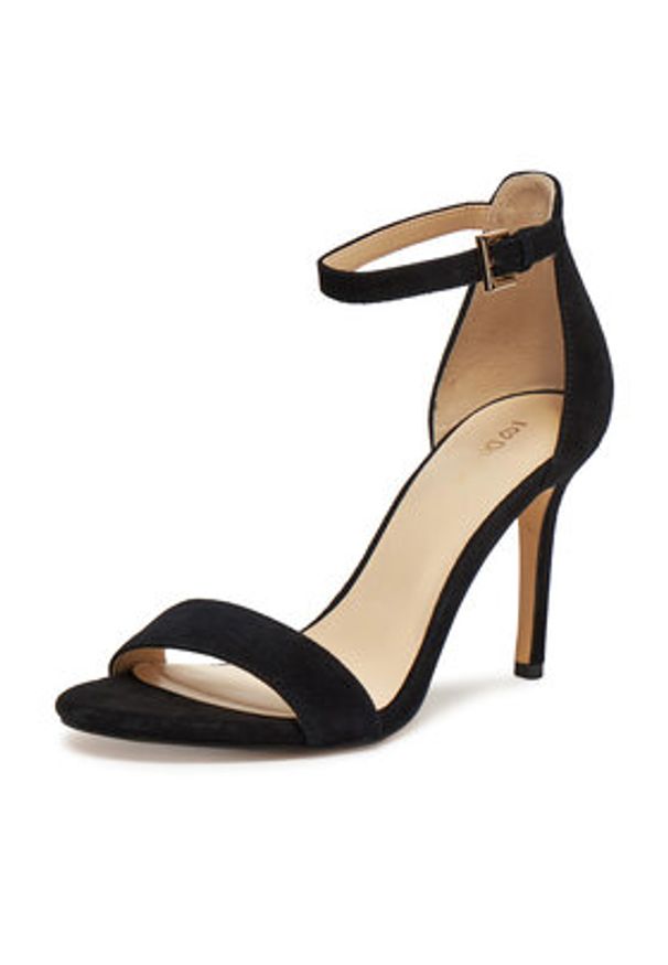 DeeZee Sandały DZ-010A Czarny. Kolor: czarny. Materiał: zamsz, skóra