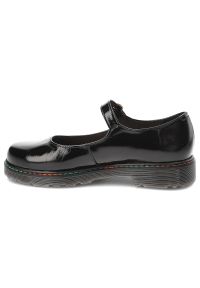 Czarne Półbuty Armodo Eleganckie Obuwie Damskie. Kolor: czarny. Materiał: skóra, lakier. Styl: elegancki