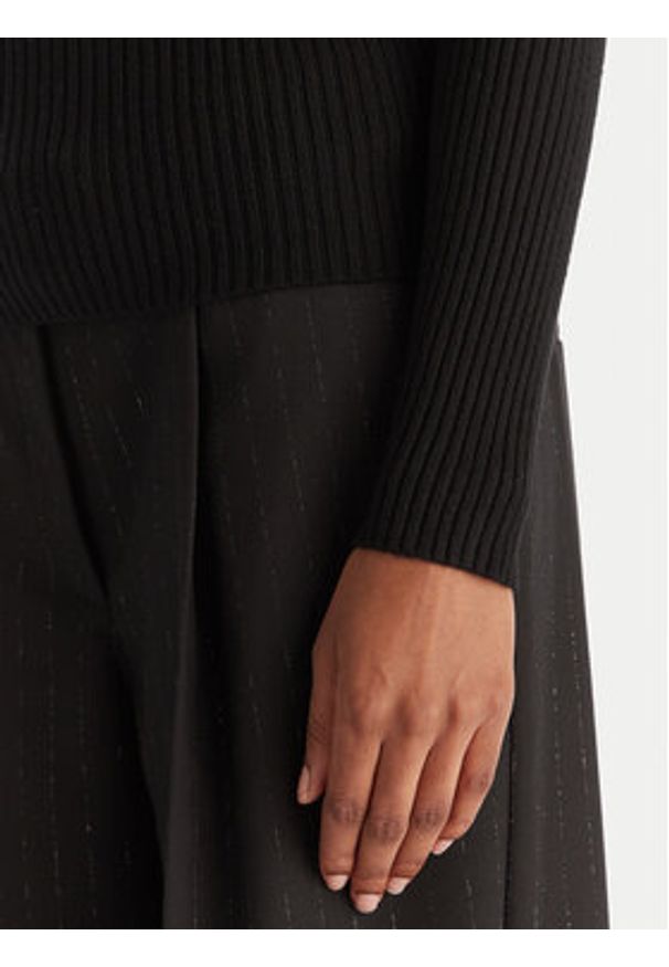 ACCESS FASHION Sweter 54-8048 Czarny Slim Fit. Kolor: czarny. Materiał: syntetyk