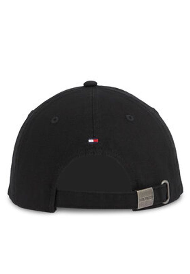 TOMMY HILFIGER - Tommy Hilfiger Czapka z daszkiem Th Monotype Soft 6 Panel Cap AM0AM12154 Czarny. Kolor: czarny. Materiał: materiał