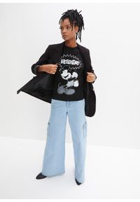 bonprix - Shirt z nadrukiem Myszki Miki. Kolor: czarny. Wzór: nadruk