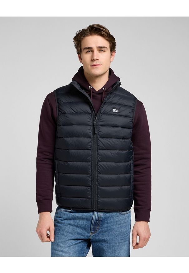 Lee - MESKA KURTKA LEE STAND COLLAR PUFFER VEST BLACK 112370535