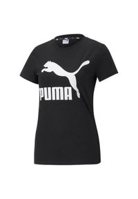 Koszulka sportowa damska Puma Classics Logo. Kolor: czarny. Długość rękawa: krótki rękaw. Długość: krótkie