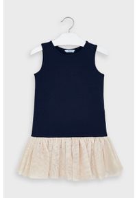 Mayoral - Sukienka dziecięca 98-134 cm. Kolor: niebieski. Materiał: wełna, bawełna, dzianina, akryl, poliamid. Długość rękawa: długi rękaw. Wzór: nadruk. Typ sukienki: rozkloszowane. Długość: mini #5
