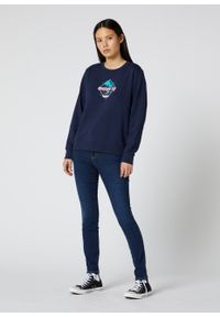 Wrangler - WRANGLER REGULAR DAMSKA BLUZA KLASYCZNA SWEAT NAVY W6N2-HA-114 112130786. Styl: klasyczny