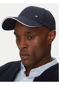 TOMMY HILFIGER - Tommy Hilfiger Czapka z daszkiem Corp Flannel AM0AM13164 Granatowy. Kolor: niebieski. Materiał: materiał, bawełna