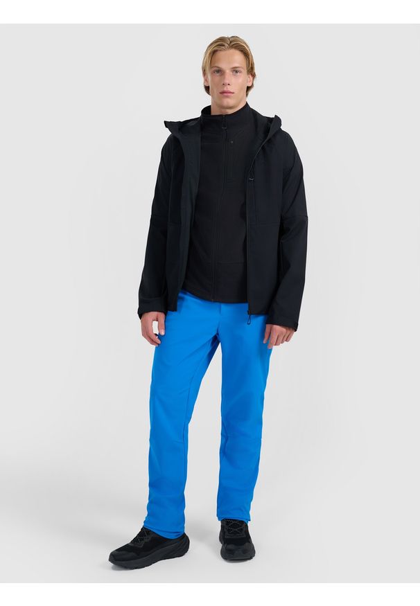4f - 4F Spodnie trekkingowe membrana 10000 męskie - niebieskie S. Stan: podwyższony. Kolor: niebieski. Materiał: materiał. Technologia: Primaloft. Sport: turystyka piesza, wspinaczka