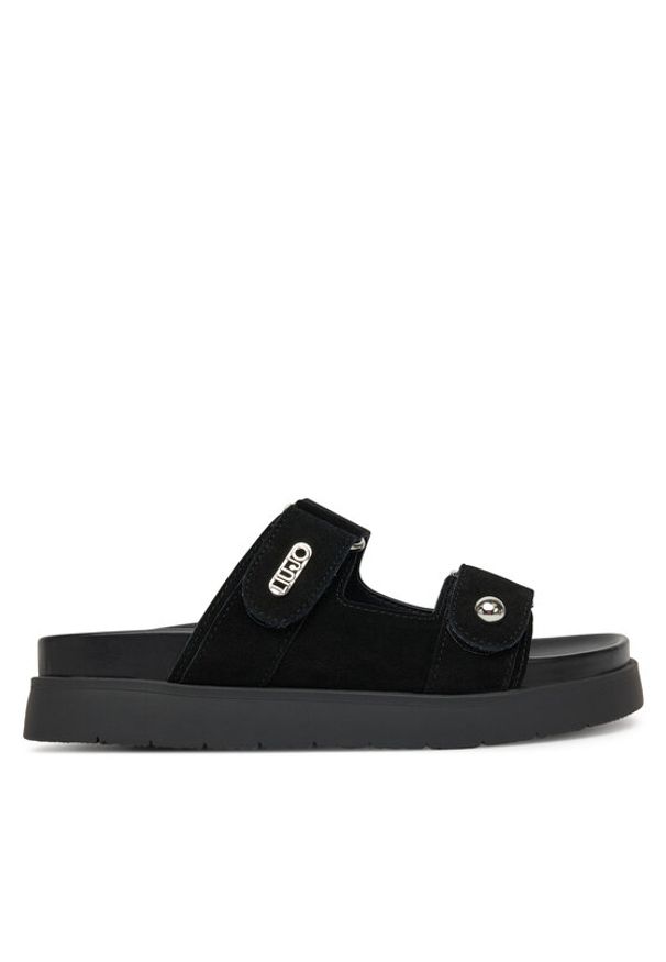 Liu Jo Klapki Penny 902 4A5709 PX002 Czarny. Kolor: czarny. Materiał: skóra, zamsz