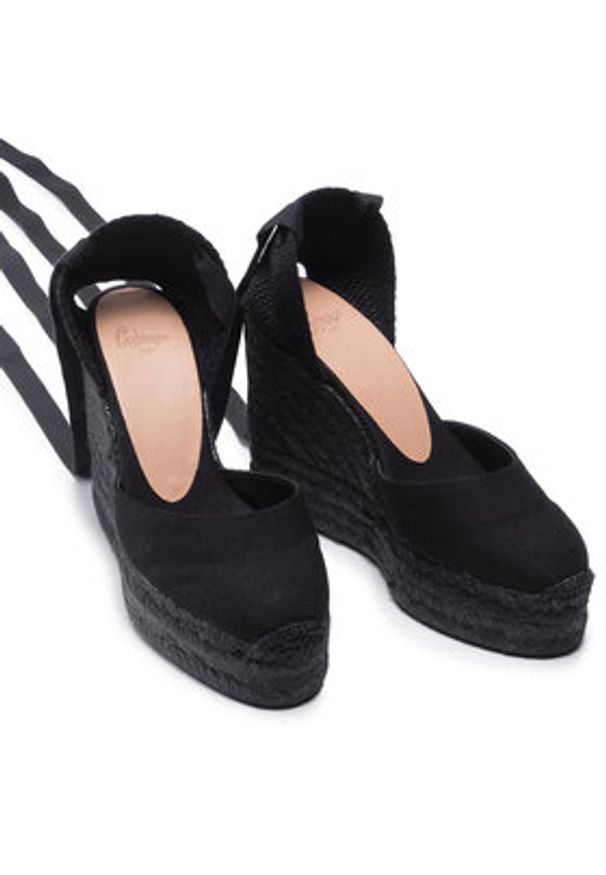 Castañer Espadryle Carina C/8ED/001 020966-100 Czarny. Kolor: czarny. Materiał: materiał