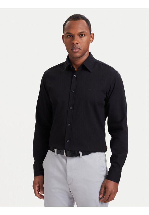 BOSS Koszula Relegant_6_M 50565600 Czarny Regular Fit. Kolor: czarny. Materiał: bawełna