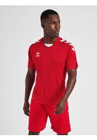 Koszulka piłkarska z krótkim rękawem męska Hummel Core XK Poly Jersey S/S. Kolor: czerwony, wielokolorowy, różowy. Materiał: jersey. Długość rękawa: krótki rękaw. Długość: krótkie. Sport: piłka nożna