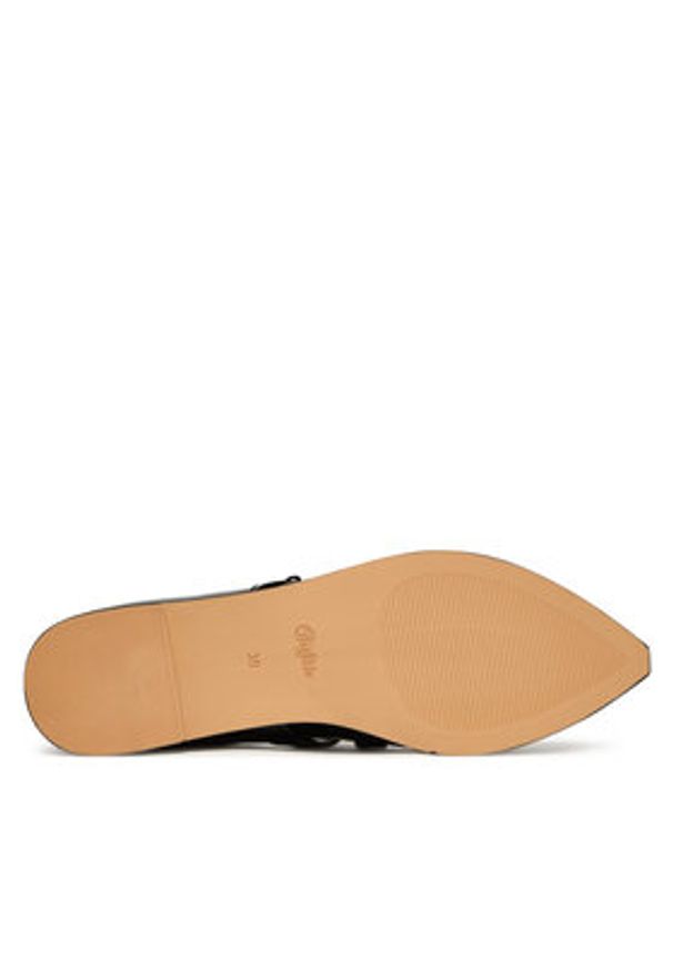 Buffalo Baleriny Marly Cross 1621026 Czarny. Kolor: czarny. Materiał: skóra